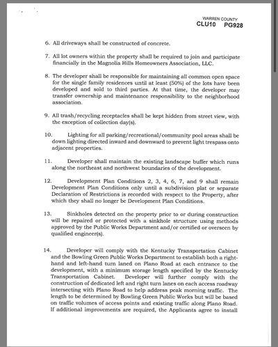 Development Plan Conditions page 2 preview